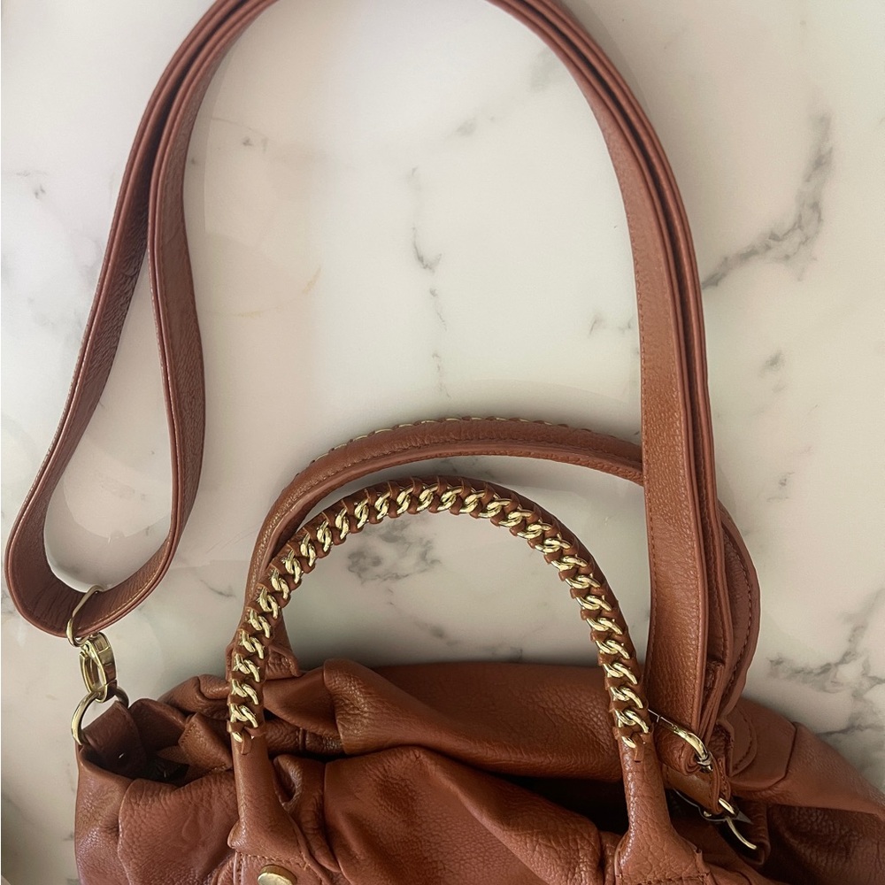Steve Madden Brown Leather Satchel - Picture 3 of 4